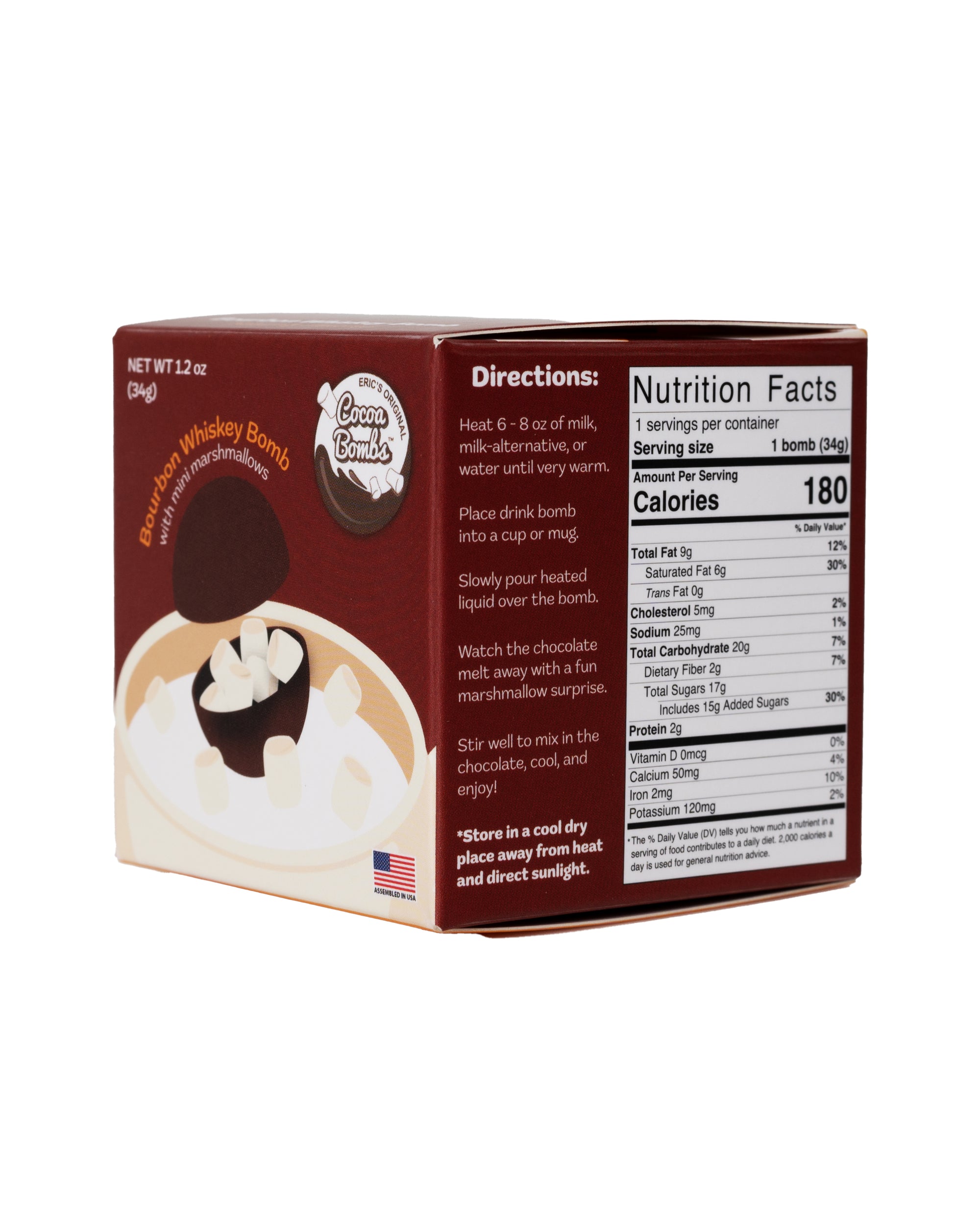 1 Pack Bourbon Whiskey Cocoa Bomb