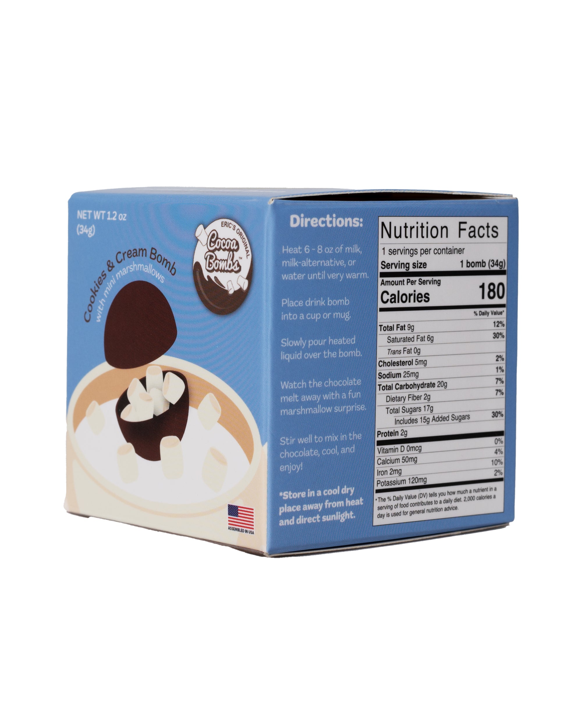 1 Pack Cookies and Cream Cocoa Bomb