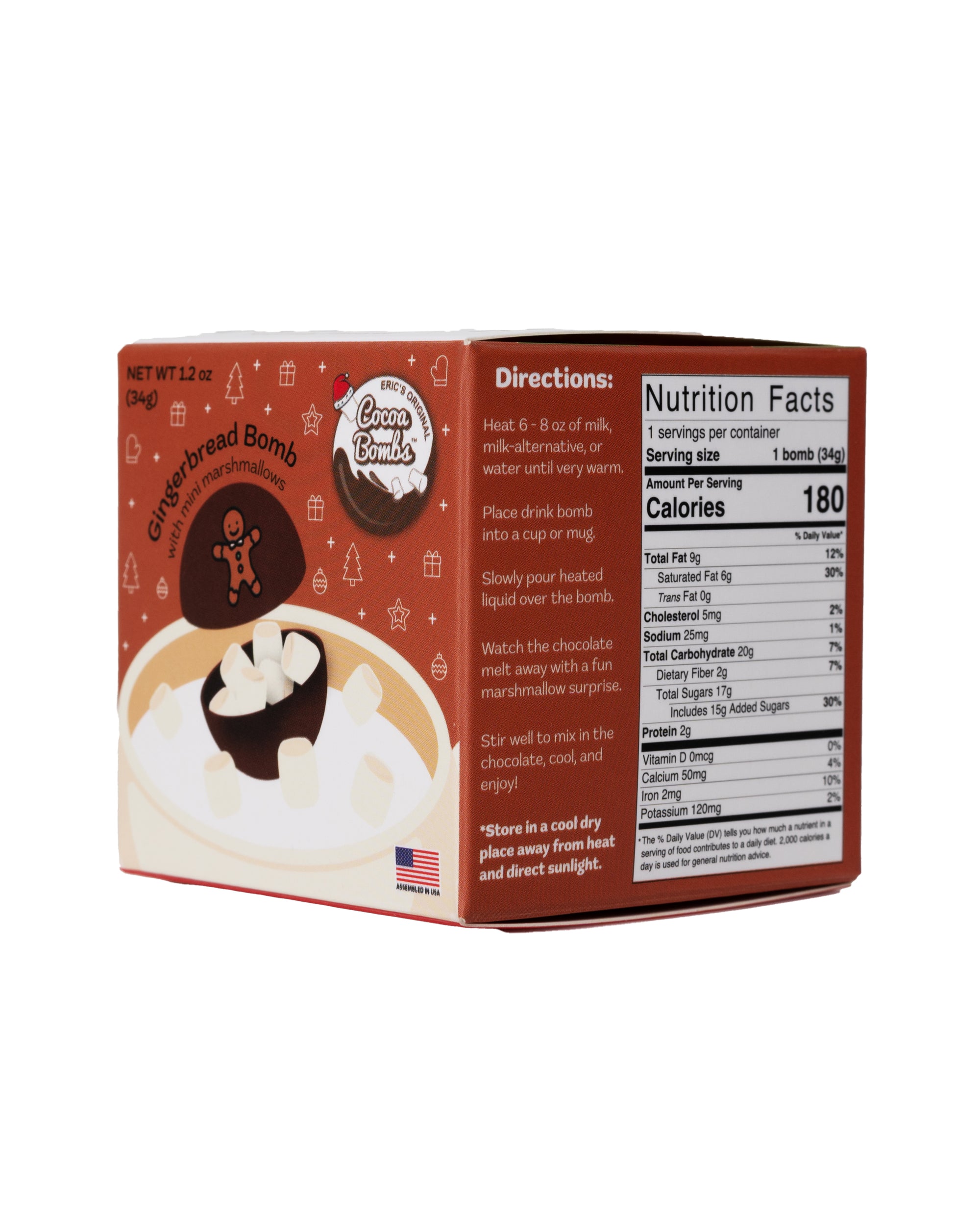 1 Pack Gingerbread Cocoa Bomb