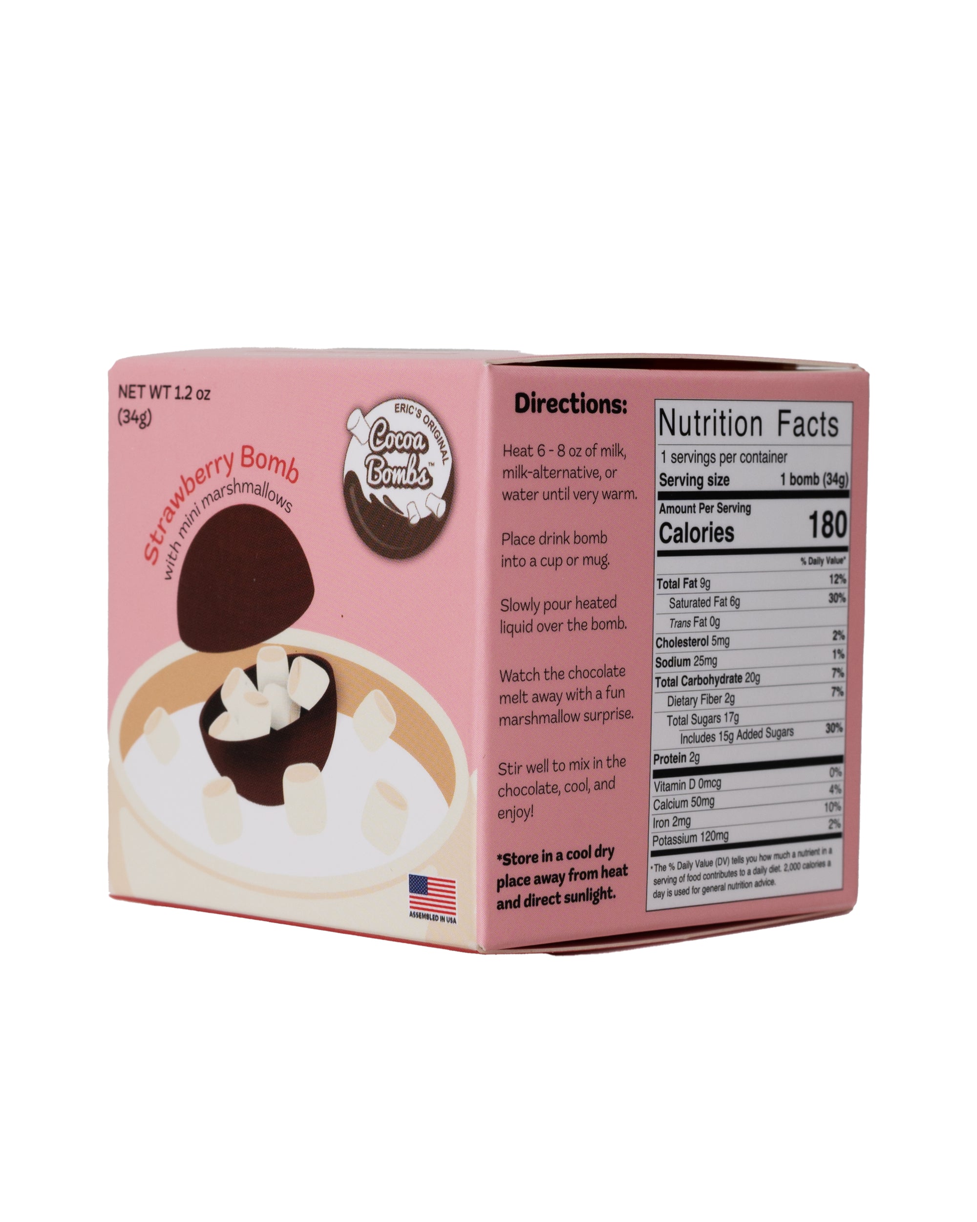 1 Pack Strawberry Cocoa Bomb