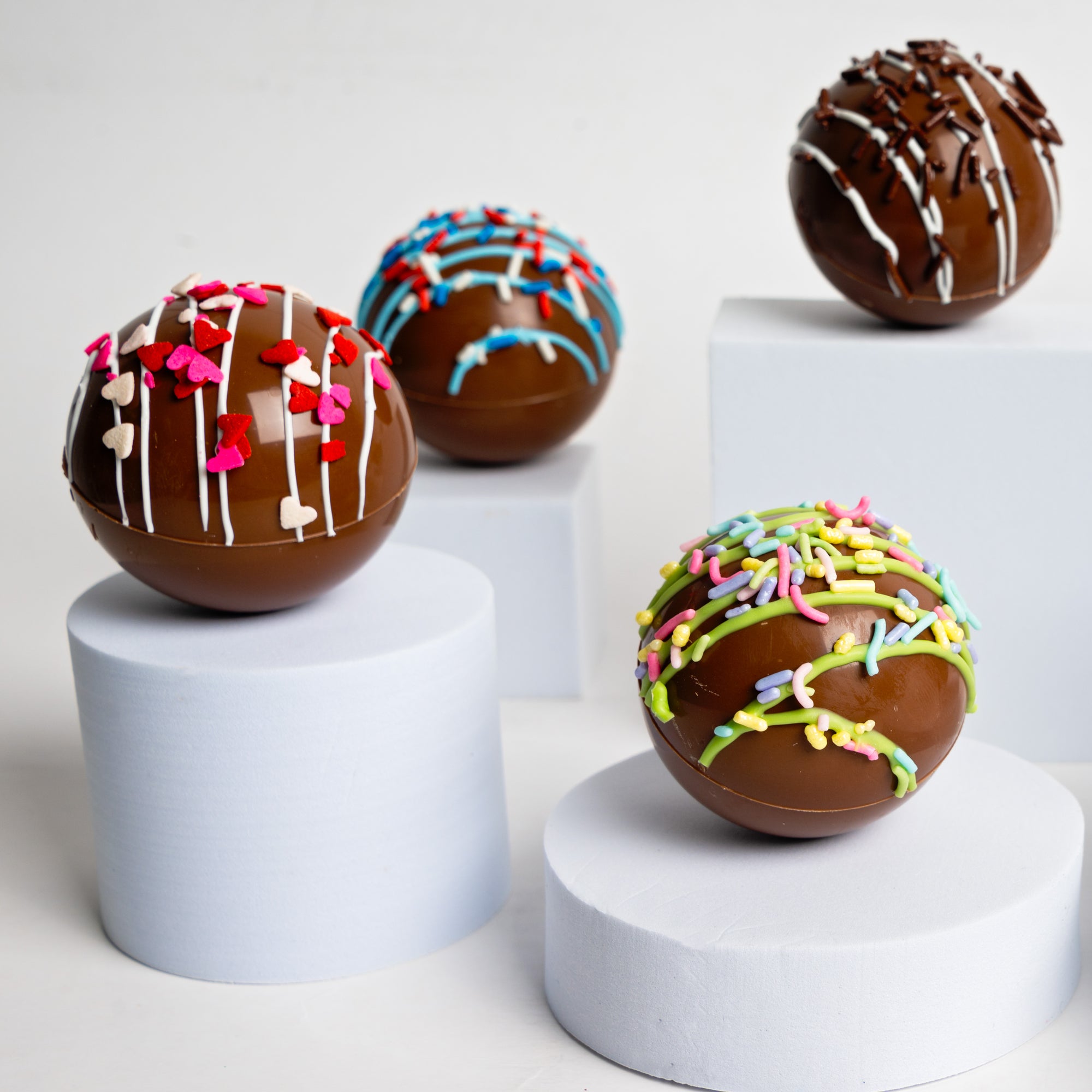 100 Bulk Milk Chocolate Cocoa Bombs with Mini Marshmallows