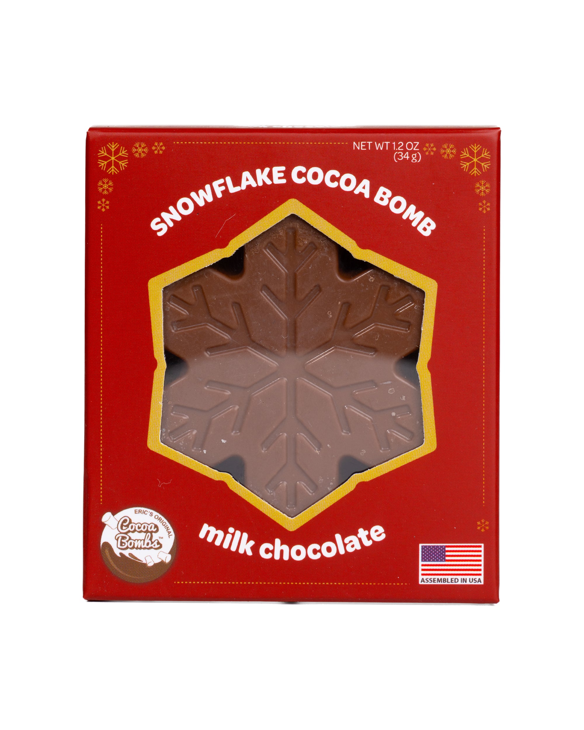 Snowflake Milk Chocolate Cocoa Bomb