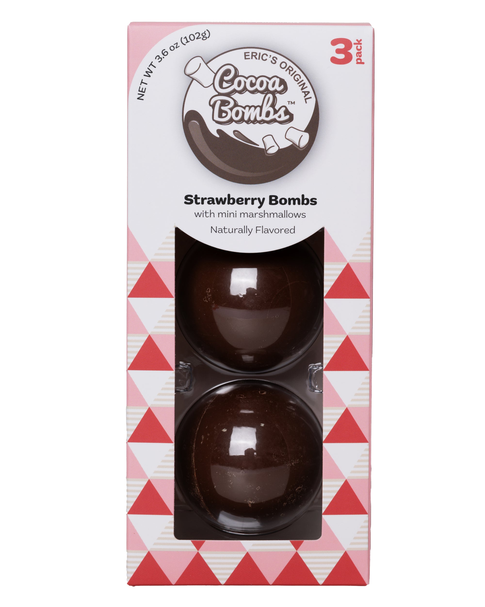 3 Pack Strawberry Cocoa Bombs