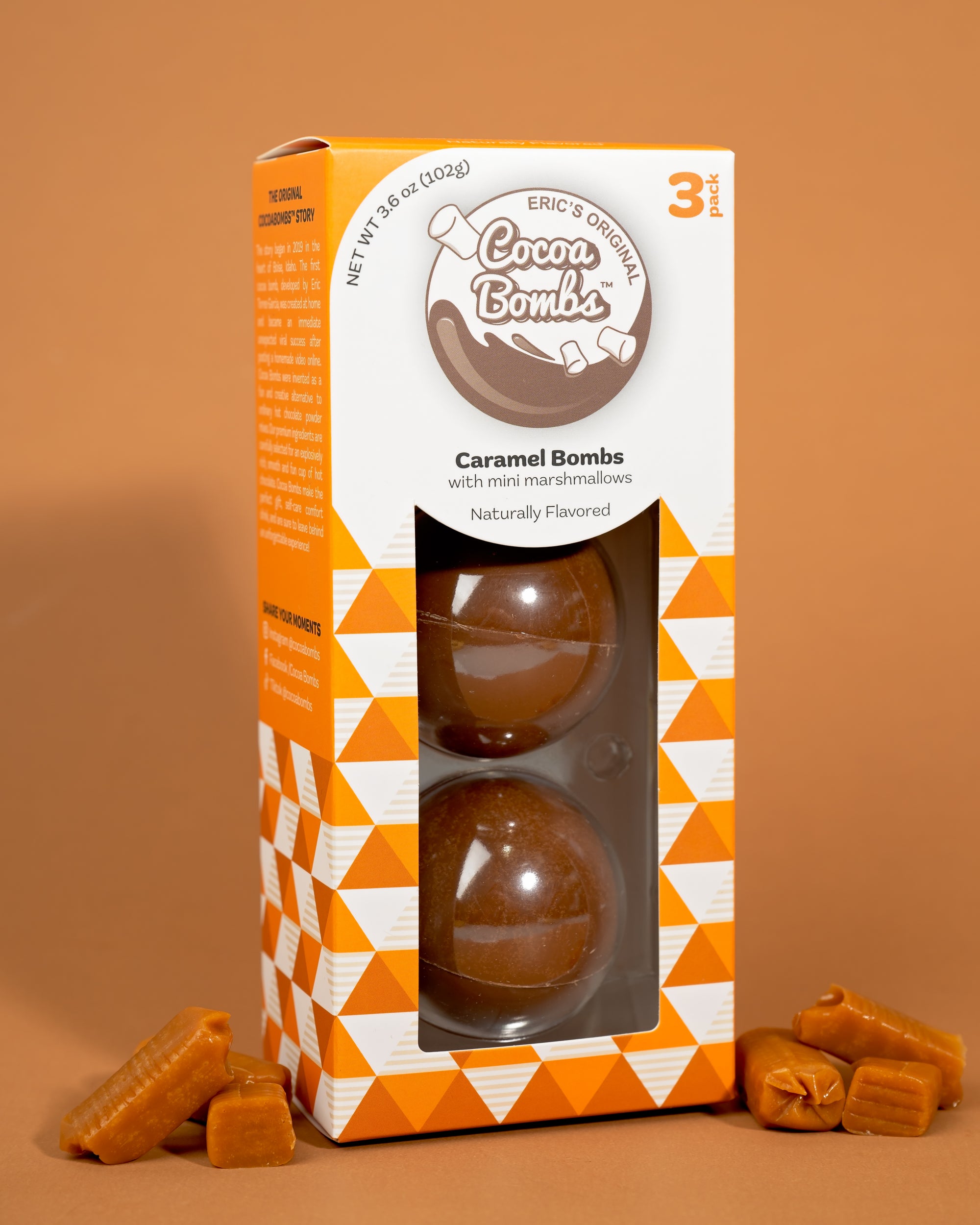 3 Pack Caramel Cocoa Bombs