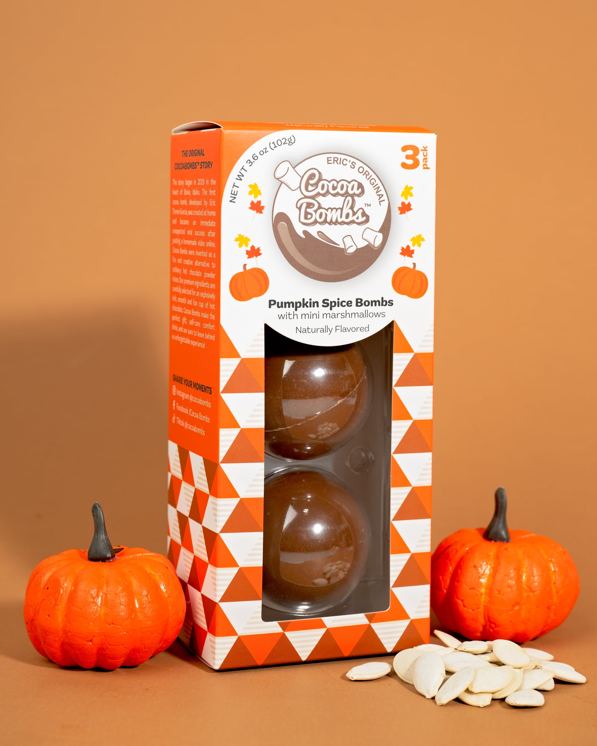 3 Pack Pumpkin Spice Cocoa Bombs