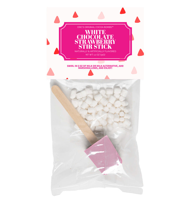 Strawberry White Chocolate Hot Cocoa Stirrer (12 ct)