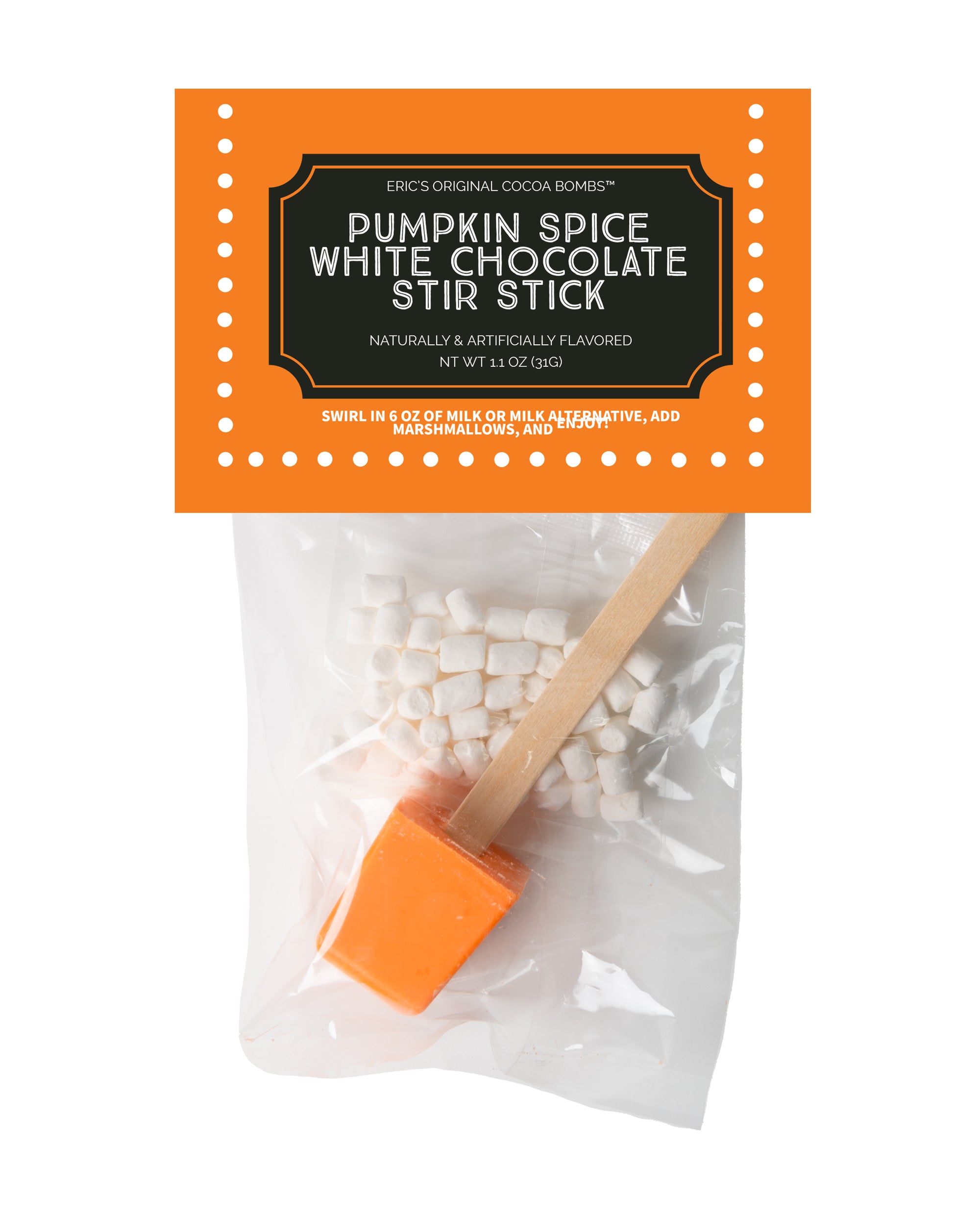 White Chocolate Pumpkin Spice Hot Cocoa Stirrer (12 ct)